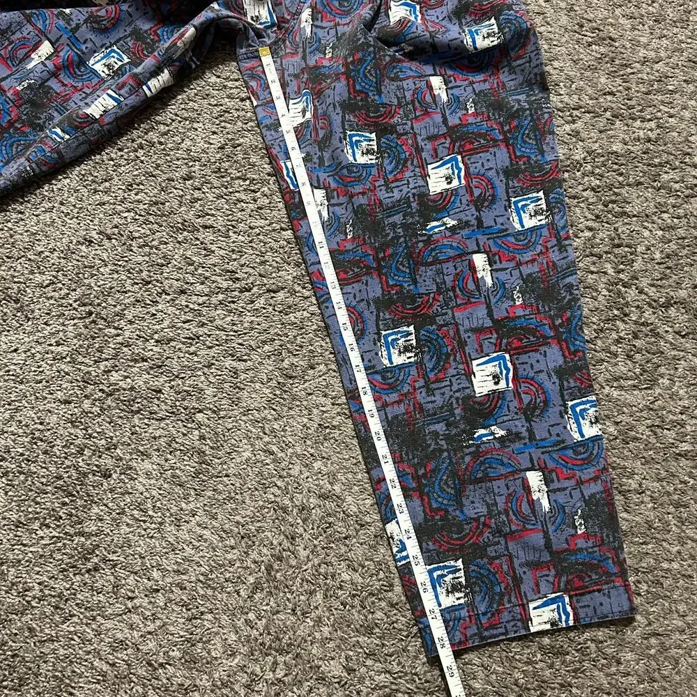 Vintage Wave Gods Pants Surfer Print Colorful Beach Parachute Jogger 80s 30-32